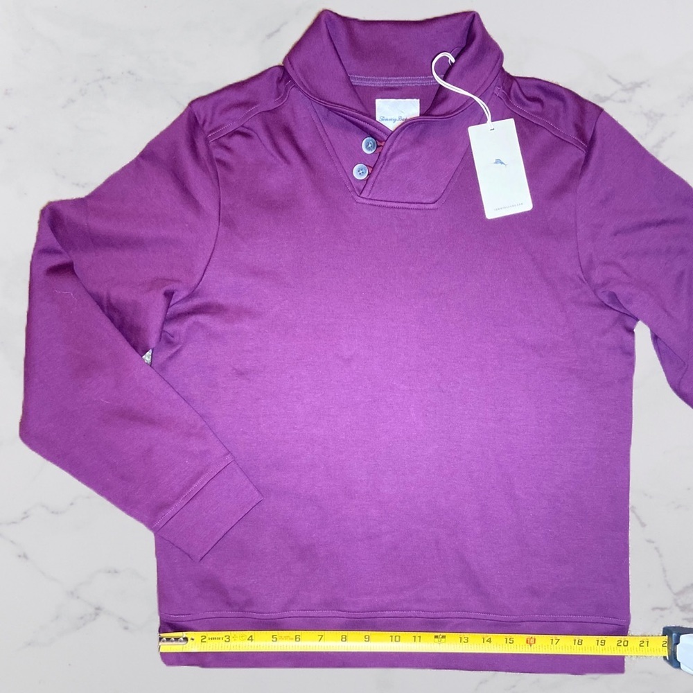 Tommy Bahama • Size S • Men’s Rum Berry Purple Martinique Shawl Sweatshirt - Picture 3 of 9